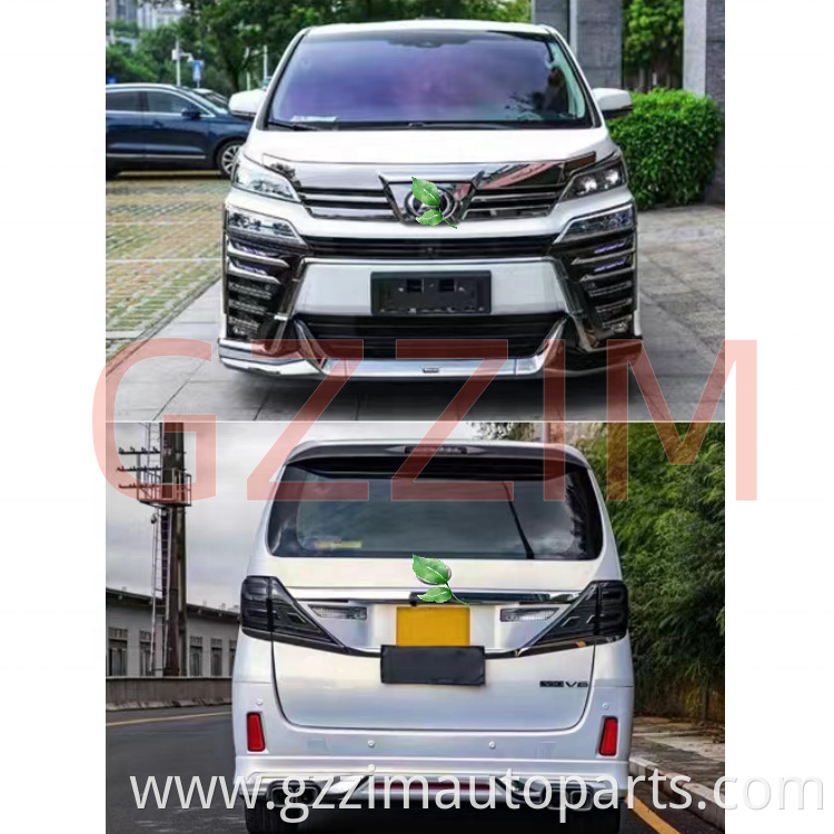 ABS Plastic Body kit & Head Lamp & Grille Used For Vellfire 2008 Upgrade To 2018